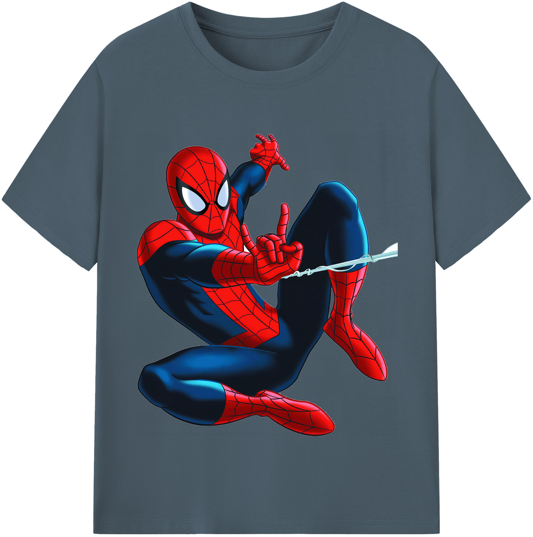 （画像用） Spider Man スパイダーマン 綿100％半袖Tシャツ（フロントプリント）
